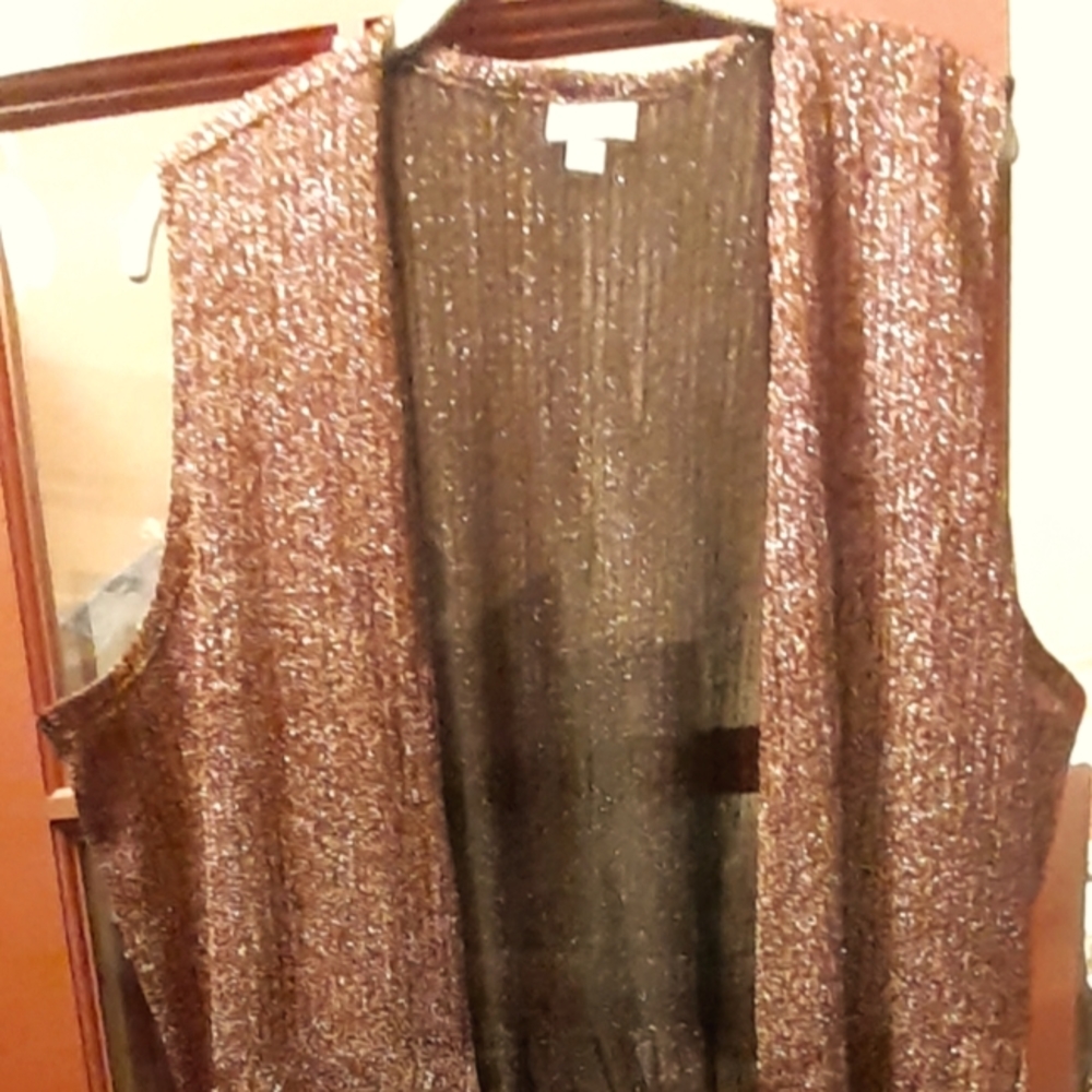 Luluroe Bronze Long Sleeveless Duster